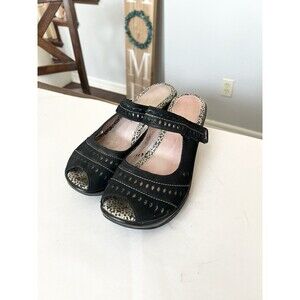 Jambu Touring Sport Wedge in black and floral size 9 40 Comfort Walking Peep Toe